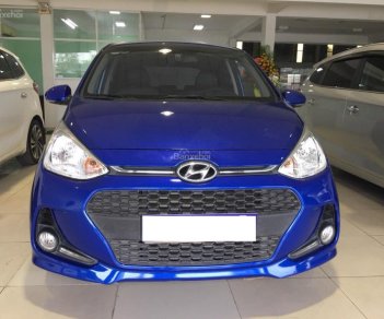 Hyundai Grand i10 1.2 AT  2018 - Cần bán lại xe Hyundai Grand i10 1.2 AT đời 2018 màu xanh lam, giá 430 triệu, nhập khẩu