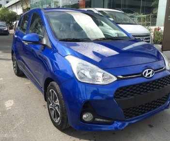 Hyundai Grand i10 1.2 MT 2018 - Bán Hyundai I10 1.2 MT full option màu xanh xe giao ngay, hỗ trợ vay trả góp, Hotline 0903175312