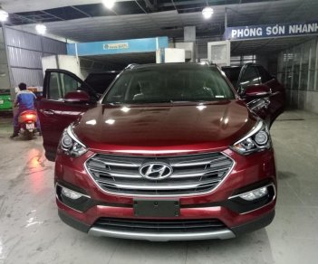 Hyundai Santa Fe 2.4AT 2018 - Bán Hyundai Santa Fe 2.4AT đặc biệt 2018, máy xăng, màu đỏ, giao ngay