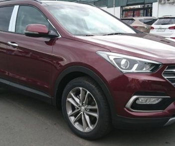 Hyundai Santa Fe 2.4AT 2018 - Bán Hyundai Santa Fe 2.4AT đặc biệt 2018, máy xăng, màu đỏ, giao ngay