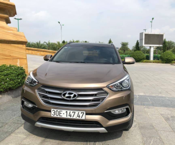 Hyundai Santa Fe 2016 - Bán xe Hyundai Santa Fe đời 2016 màu nâu full dầu