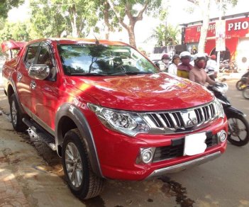 Mitsubishi Triton MT 2017 - Bán Mitsubishi Triton 2017 máy dầu, màu đỏ, số sàn, xe đẹp hơn cả mới