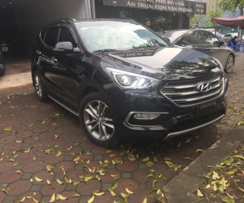 Hyundai Santa Fe 2.4AT. 2017 - Cần bán Hyundai Santa Fe sản xuất năm 2017, màu đen, nhập khẩu nguyên chiếc