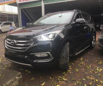 Hyundai Santa Fe 2.4AT. 2017 - Cần bán Hyundai Santa Fe sản xuất năm 2017, màu đen, nhập khẩu nguyên chiếc