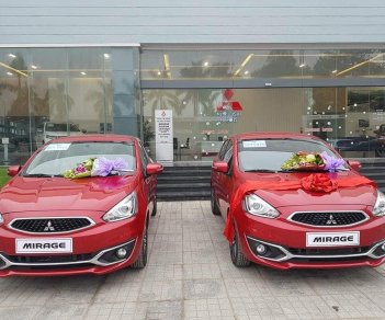 Mitsubishi Mirage CVT ECO 2018 - Quảng Bình bán xe Mitsubishi Mirage 2018, màu đỏ, trả góp 80% giá trị xe LH: 0935.445.730