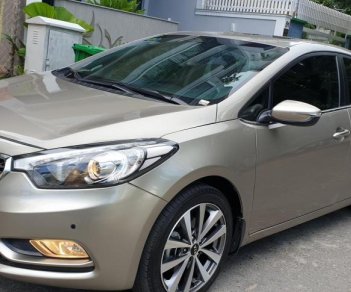 Kia K3 1.6 AT  2013 - Bán Kia K3 1.6 AT số tự động model 2014, Sx 2013, màu vàng 1 đời chủ mới 90%