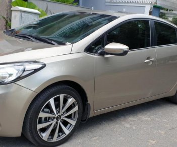 Kia K3 1.6 AT  2013 - Bán Kia K3 1.6 AT số tự động model 2014, Sx 2013, màu vàng 1 đời chủ mới 90%