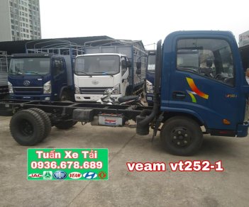 Veam VT252 2.4T 2017 - Xe tải Veam VT252-1 tải trọng 2T4, máy Hyundai, thùng 4m1, giá rẻ