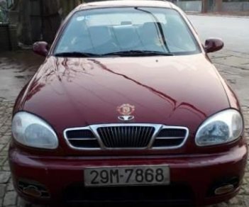 Daewoo Lanos 2001 - Cần bán xe Daewoo Lanos đời 2001, màu đỏ