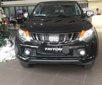 Mitsubishi Triton  4x2 MT 2019 - Cần bán Mitsubishi Triton 4x2 MT, màu đen, xe nhập tại Quảng Trị, hỗ trợ 80% vay, LH: 0963.413.446