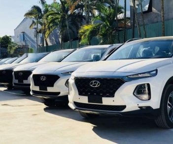 Hyundai Santa Fe   2019 - Cần bán xe Hyundai Santa Fe đời 2019, màu trắng, mới 100%