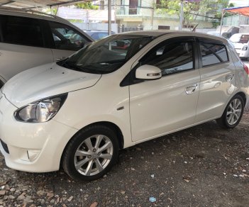 Mitsubishi Mirage 1.2 CVT Full 2015 - Bán Mitsubishi Mirage 1.2 CVT Full năm sản xuất 2015, màu trắng, nhập khẩu nguyên chiếc, giá tốt