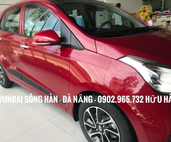 Hyundai Grand i10  1.2 AT  2019 - Bán xe Hyundai Grand i10 2019, màu đỏ, giá tốt nhất Đà Nẵng, chỉ cần 150 triệu để nhận xe, LH: 0902.965.732 Hữu Hân