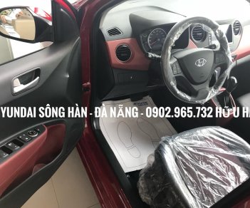 Hyundai Grand i10  1.2 AT  2019 - Bán xe Hyundai Grand i10 2019, màu đỏ, giá tốt nhất Đà Nẵng, chỉ cần 150 triệu để nhận xe, LH: 0902.965.732 Hữu Hân