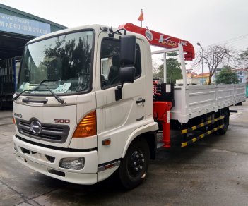 Hino FC 9JLTC 2019 - Cần bán xe tải cẩu Hino FC 9JLTC 2019, màu trắng