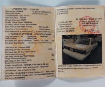 Toyota Camry 1986 - Bán Toyota Camry năm sản xuất 1986, màu trắng, nhập khẩu, 72 triệu