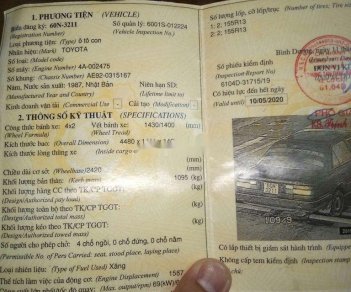 Toyota Corolla   1987 - Bán Toyota Corolla sản xuất năm 1987, nhập khẩu, giá tốt