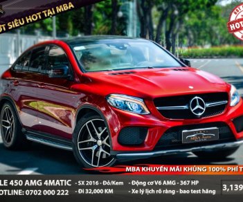 Mercedes-Benz GLE-Class GLE 450 4Matic 2016 - Bán Mercedes GLE 450 4Matic sản xuất năm 2016, màu đỏ