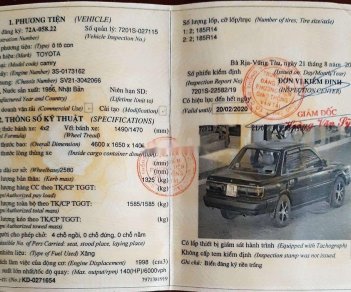 Toyota Camry   1986 - Cần bán lại xe Toyota Camry sản xuất năm 1986, màu đen, nhập khẩu