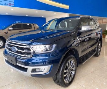 Ford Everest   2020 - Bán Ford Everest Titanium 2.0L 4x2 AT 2020, màu xanh, xe nhập