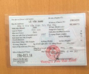 BMW 3 Series  528i 1997 - Bán xe BMW 3 Series 528i năm sản xuất 1997, màu đen, nhập khẩu chính chủ, giá chỉ 96 triệu