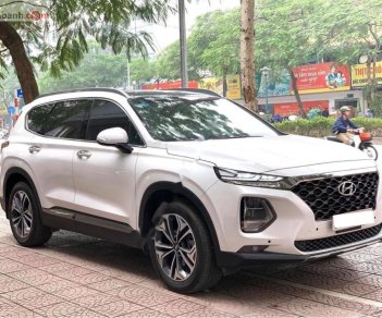 Hyundai Santa Fe   2019 - Cần bán xe Hyundai Santa Fe 2.4 Premium 2019, màu trắng như mới