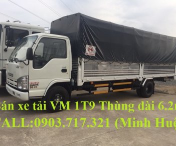 Xe tải 1,5 tấn - dưới 2,5 tấn 2019 - Xe Vĩnh Phát 1T9 thùng mui bạt dài 6m2. Xe tải VM 1T9 thùng mui bạt dài 6m2