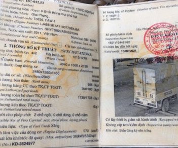 Xe tải 500kg - dưới 1 tấn 2011 - Bán xe Giải Phóng Đời 2011, An Lão Hải Phòng