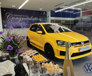 Volkswagen Polo 2016 - (Có video thực tế) Polo độ màu độc - Vàng trẻ trung - xe đức lướt Polo Hatchback mới 99% bảo hành chính hãng