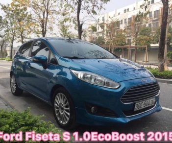 Ford Fiesta 2015 - Xe Ford Fiesta 1.0 AT Ecoboost năm 2015, màu xanh lam, giá cạnh tranh