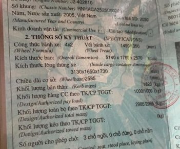 Kia K2700 2005 - Màu trắng giá ưu đãi