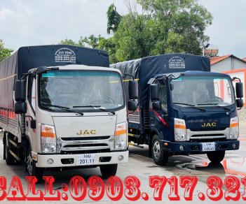 2022 - Xe tải Jac N350S thùng mui bạt động cơ Cummins bảo hành 5 năm 