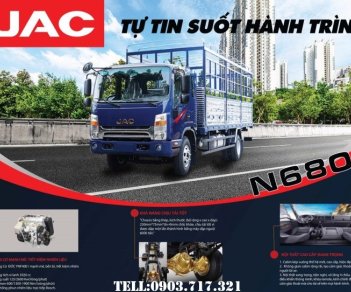 Xe tải 5 tấn - dưới 10 tấn 2022 - Bán xe tải Jac N680 tải 6T5 thùng dài 6m2| Xe Jac N680 động cơ Đức