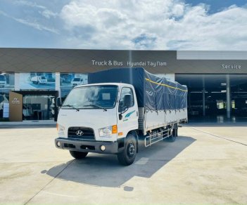 Hyundai Mighty 2022 - Thùng mui bạt full inox bừng nhôm(sẵn xe giao), tải trọng 6700kg -thùng dài 6300mm