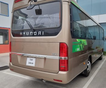 Hyundai County 2022 - Bán xe khách 29 chỗ Hyundai County SL F140 - 2023 màu vàng đậm xe mới thân dài kính liền cửa bung tại Hyundai Bắc Việt