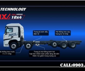 Xe tải Trên 10 tấn 2022 - Bán xe tải Howo Max 5 chân tải 20.6 tấn thùng dài 9m7 nhập khẩu 2023